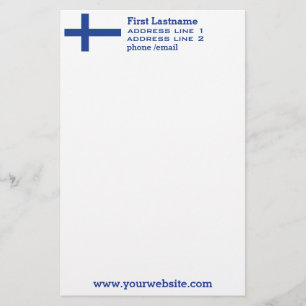 Fins Vlag, aangepast briefpapier