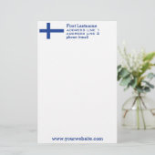 Fins Vlag, aangepast briefpapier (Staand voorkant)