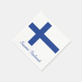 Fins Vlag aangepaste papieren servetten (Hoek)