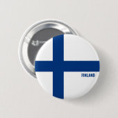 Fins Vlag Charmante Patriottische Button (Voorkant /achterkant)
