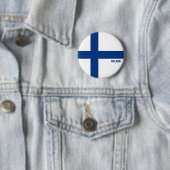 Fins Vlag Charmante Patriottische Button (In situ)