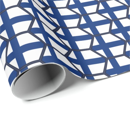 Fins Vlaggenhuiskrappelpapier Cadeaupapier (Rol Hoek)