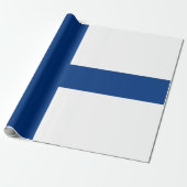 Fins Vlaggenpapier (Finland) Cadeaupapier (Uitgerold)