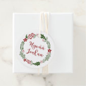 Fins Vrolijk Kerstfeest, Hyvää joulua, Aangepast Bedankjes Labels (In situ)