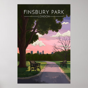 Finsbury Park Londen Reisposter Poster