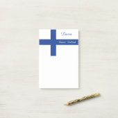 Finse aantekeningen op de vlag Post-it Post-it® Notes (Op bureau)