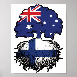 Finse Australische Australië - boomstammen Poster