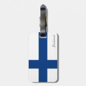 Finse Bagagelabel, patriottische Finse vlag Bagagelabel (Achterkant verticaal)