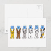 Finse Bedankt Kiitos Cartoon Katten Briefkaart (Voorkant / Achterkant)