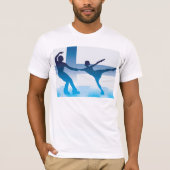 Finse beeldschaatsen op IJ-Mannen T-shirt (Voorkant)