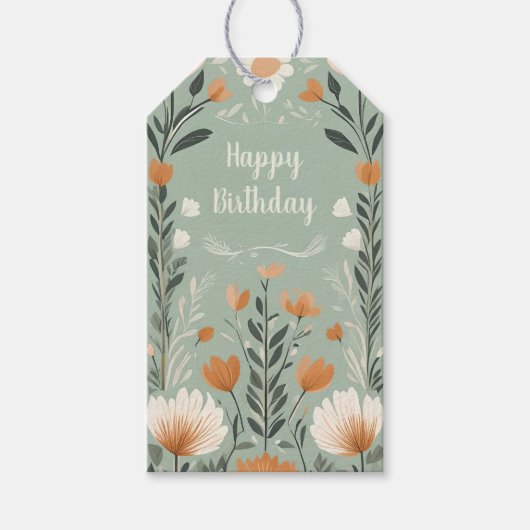 Finse bloem cadeaulabel (Voorkant)