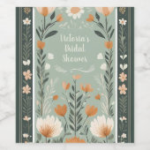 Finse bloem wijn etiket (Enkel label)