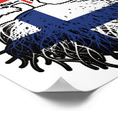 Finse Canadese vlag voor boomstammen van Canada Poster (Hoek)