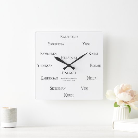 Finse cijfers Aangepaste tijdzone van het Land van Vierkante Klok (Huis)