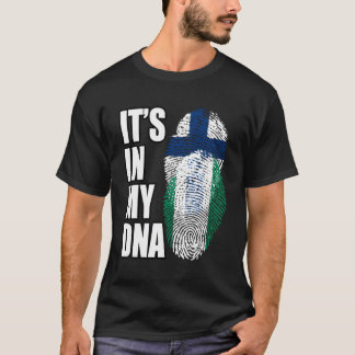 Finse en Nigeriaanse mix DNA-vlag erfgoed T-shirt