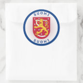 Finse Erfgoed Embleem Ronde Sticker (Tas)