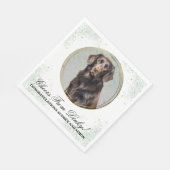 Finse Flat-Coated Retriever bruiloft foto servet (Hoek)