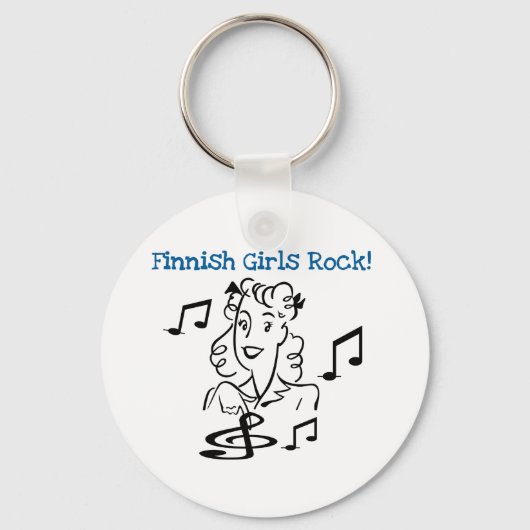 Finse Girls Rock Sleutelhanger (Voorkant)