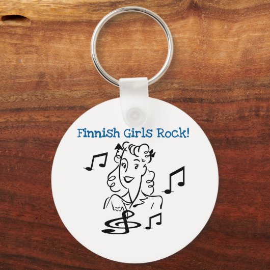 Finse Girls Rock Sleutelhanger (Voorkant)
