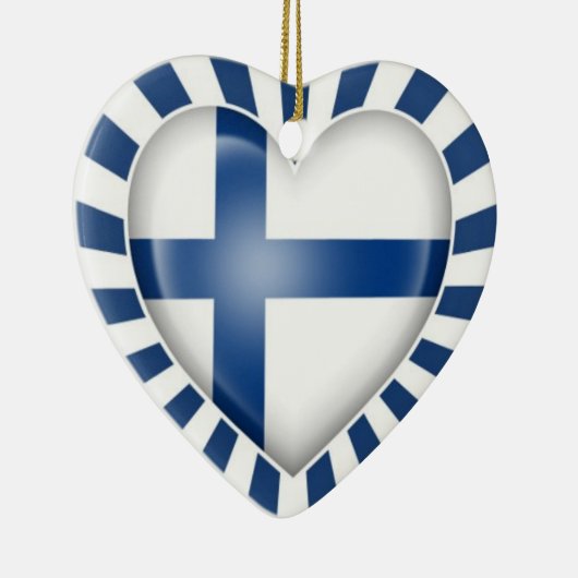 Finse hartvlag met Star Burst Keramisch Ornament (Rechts)