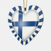 Finse hartvlag met Star Burst Keramisch Ornament (Links)