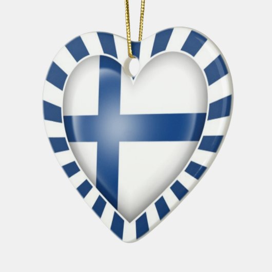 Finse hartvlag met Star Burst Keramisch Ornament (Links)