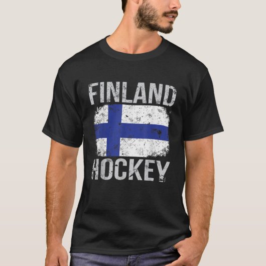 Finse hockey Finse vlag T Shirt (Voorkant)