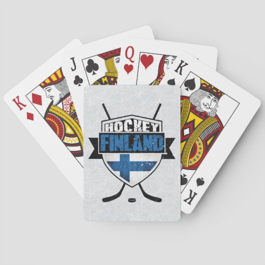 Finse Hockey Shield Suomi Card Deck Pokerkaarten (Achterkant)