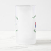 Finse Ierse Amerikaanse vlaggen Shamrock - geperso Matglas Bierpul (Center)