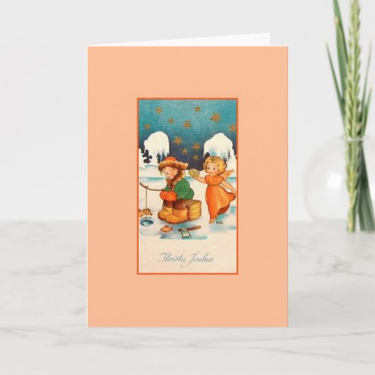 Finse Iloista Joulua kerst Kaart (Voorkant)