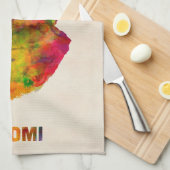 Finse kaart voor de Waterverf (Suomi) Theedoek (Quarter Fold)