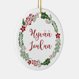 Finse kerstavond, Hyvää joulua Keramisch Ornament