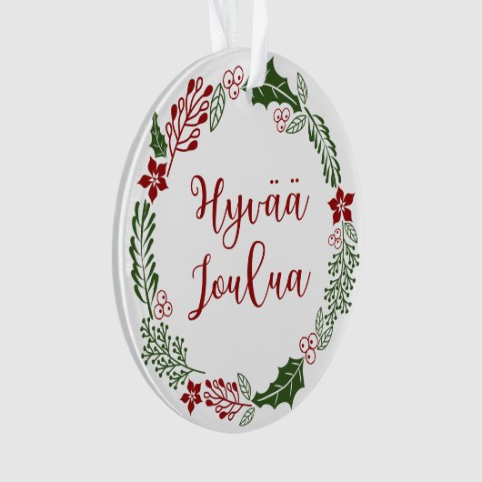 Finse kerstavond, Hyvää joulua Ornament (voorkant)
