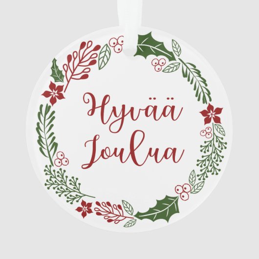 Finse kerstavond, Hyvää joulua Ornament (achterkant)