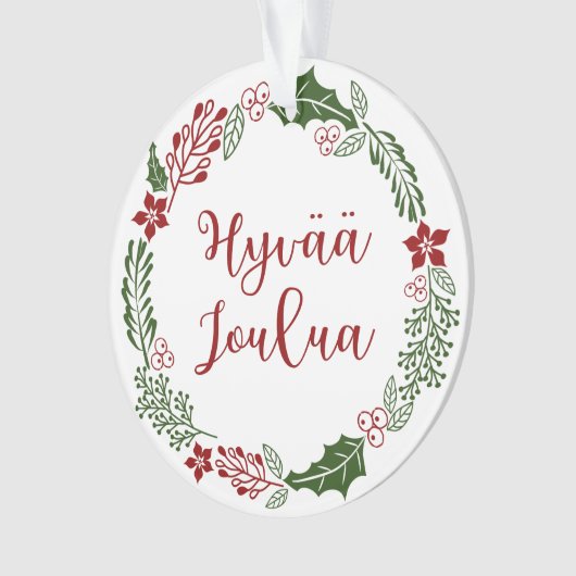 Finse kerstavond, Hyvää joulua Ornament (voorkant)