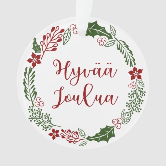 Finse kerstavond, Hyvää joulua Ornament (voorkant)