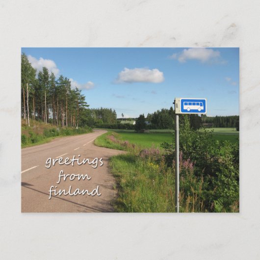 Finse landbushalte briefkaart (Voorkant)