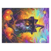 Finse langhond Halloween heks en pompoen Tafelkleed (Voorkant (Horizontaal))
