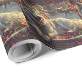 Finse Laphond Honden Kerstfeest Cadeaupapier (Rol Hoek)