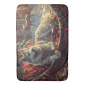 Finse Laphund hond Kerstmis Feest Badmat (Voorkant Verticaal)