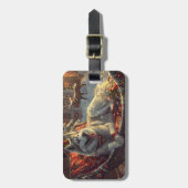 Finse Laphund hond Kerstmis Feest Bagagelabel (Voorkant verticaal)