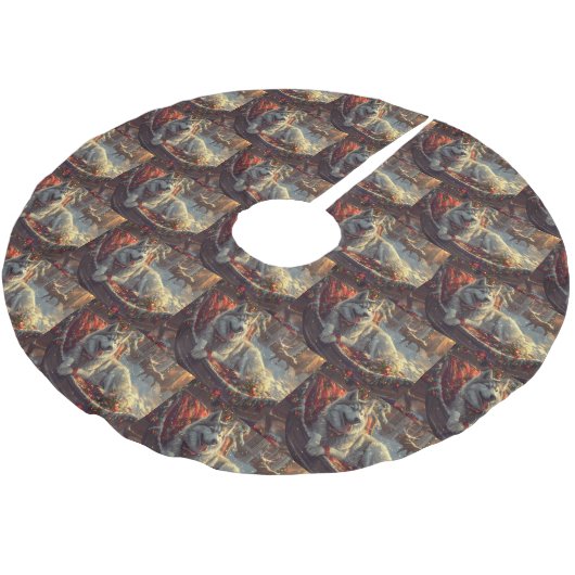 Finse Laphund hond Kerstmis Feest Kerstboom Rok (Gekanteld)