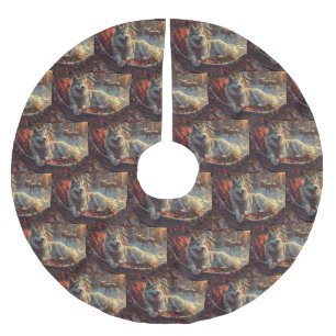 Finse Laphund hond Kerstmis Feest Kerstboom Rok