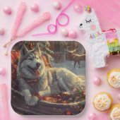 Finse Laphund hond Kerstmis Feest Papieren Bordje (Feest)