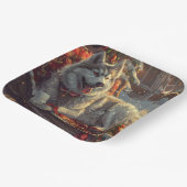 Finse Laphund hond Kerstmis Feest Papieren Bordje (Gebogen)