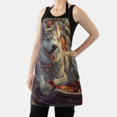 Finse Laphund hond Kerstmis Feest Schort (Insitu)