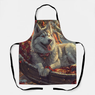 Finse Laphund hond Kerstmis Feest Schort