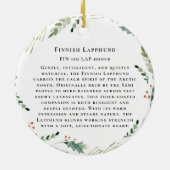 Finse Lapphond Honden Monogram Keramisch Ornament (Achterkant)