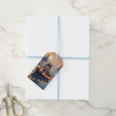 Finse Lapphond Kerst Feestelijke Reis Cadeaulabel (Met Touw)