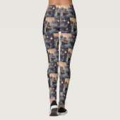 Finse Lapphond Kerst Festive Reis Leggings (Achterkant)